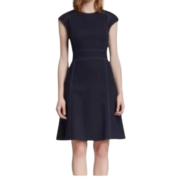 Tory Burch Dresses & Skirts - Tory Burch Wayde Midnight Blue Wool Crepe Midi Dress